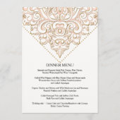 Diner Menu Formele Elegante Lace Scroll Swirl (Voorkant)