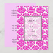diner menu kaart, damast (Voorkant / Achterkant)