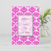 diner menu kaart, damast (Staand voorkant)