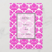 diner menu kaart, damast (Voorkant)