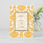 diner menu kaart, damast (Staand voorkant)