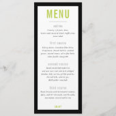 DINER MENU modern metalen rooster limoen zwart (Voorkant)