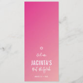DINER MENU modern star roze ombre gradient (Achterkant)