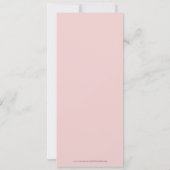 Diner menu typografie minimalistische roze en witt kaart (Achterkant)