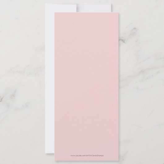 Diner menu typografie minimalistische roze en witt kaart (Achterkant)