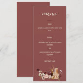 Diner Menu voor Feesten, Gouden Oogst (Voorkant / Achterkant)