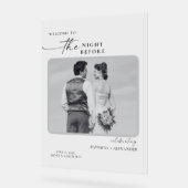 Diner met Afbeelding bruiloft de avond ervoor Acryl Bord (Hoek)