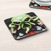 Diner met Cthulhu Bier Onderzetter (Linkerzijde)
