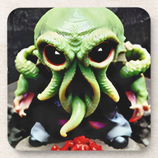 Diner met Cthulhu Bier Onderzetter (Voorkant)