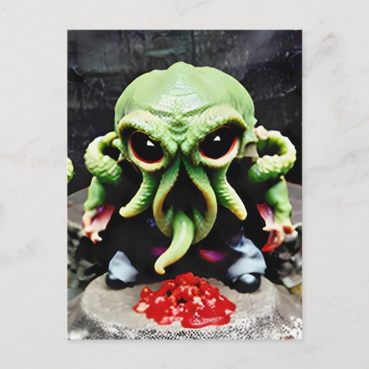 Diner met Cthulhu Briefkaart (Voorkant)