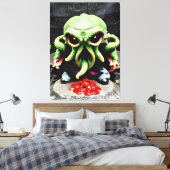 Diner met Cthulhu Canvas Afdruk (Insitu (Slaapkamer))