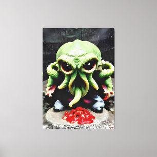 Diner met Cthulhu Canvas Afdruk