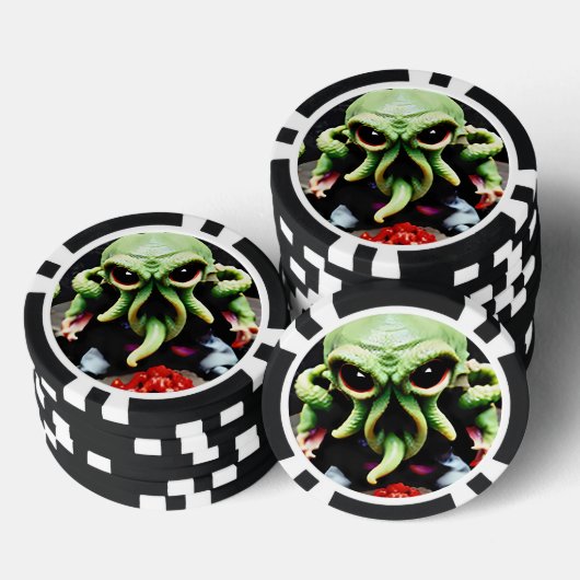 Diner met Cthulhu Poker Chips (Opstapeling)