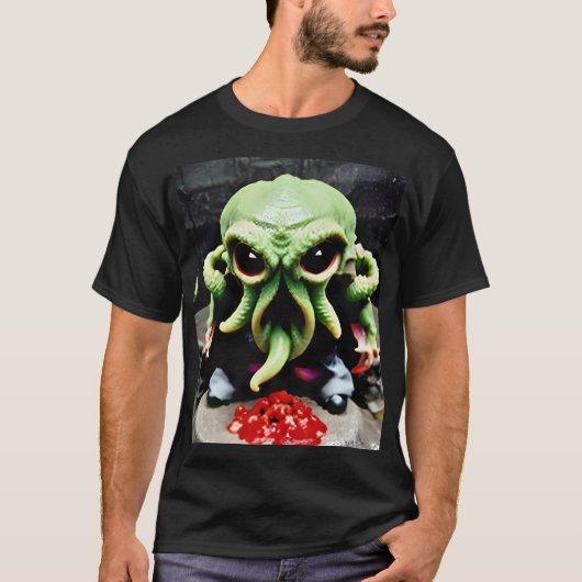 Diner met Cthulhu T-shirt (Voorkant)