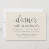 Diner met de pasgetrouwden, Wegloopbruiloft Kaart (Voorkant)