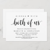 Diner met ons beiden, Wedding Rehearsal Party Kaart (Voorkant / Achterkant)