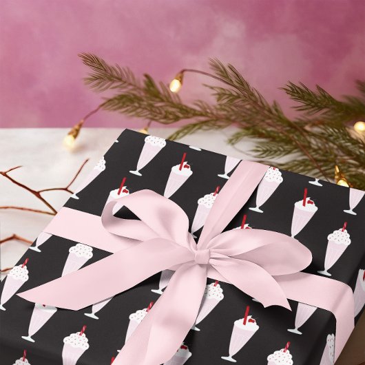 Diner Milkshakes Pattern uit 1950 Cadeaupapier