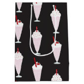 Diner Milkshakes Pattern uit 1950 Medium Cadeauzakje (Achterkant)
