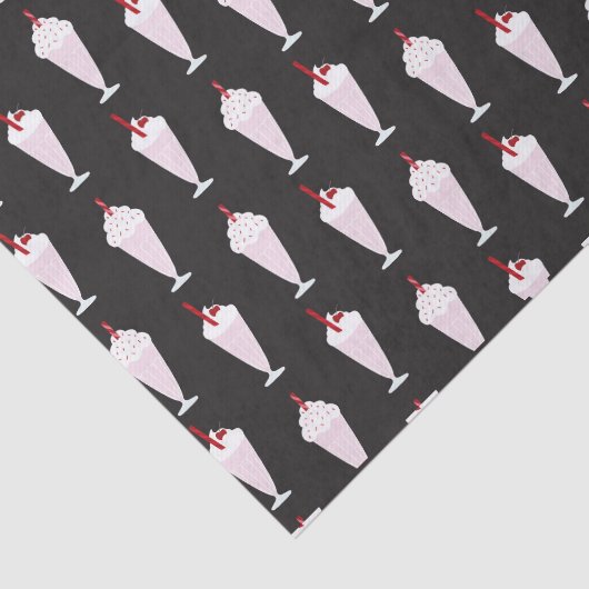 Diner Milkshakes Pattern uit 1950 Tissuepapier (Detail)