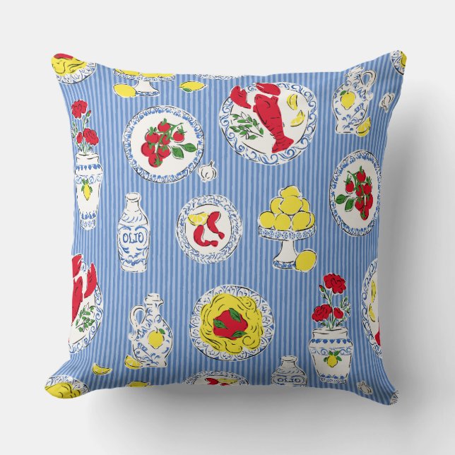 Diner op de Amalfikust Kussen (Voorkant)