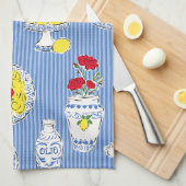 Diner op de Amalfikust Theedoek (Quarter Fold)