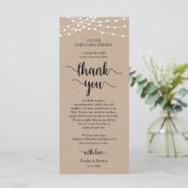 Diner plaats instelling Dank u, rustieke Kraft Kaa Programmakaart (Staand voorkant)