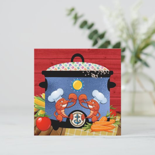 Diner / Potluck / Uitnodiging voor bijeenkomst (Staand voorkant)