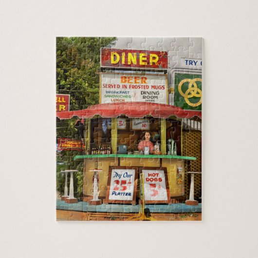 Diner - Probeer ons bord voor 25 cent 1940 Legpuzzel (Verticaal)