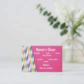 "Diner/Restaurant/Ice Cream Shoppe"Visitekaartje Visitekaartje (Staand voorkant)