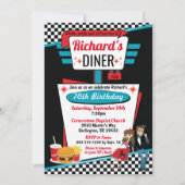 Diner Retro 1950 - Birthday Party Sock Hop Design Kaart (Voorkant)