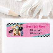 Diner Retro Jukebox Birthday Party Sock Hop Etiket (Insitu)