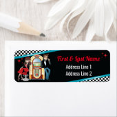 Diner Retro Jukebox Birthday Party Sock Hop Etiket (Insitu)