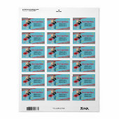 Diner Retro Jukebox Birthday Party Sock Hop Etiket (Full Sheet)