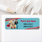 Diner Retro Jukebox Birthday Party Sock Hop Etiket (Insitu)