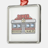 Diner Retro kunst Metalen Ornament (Links)