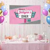 Diner Retro uit 1950: Birthday Party Sock Hop Spandoek