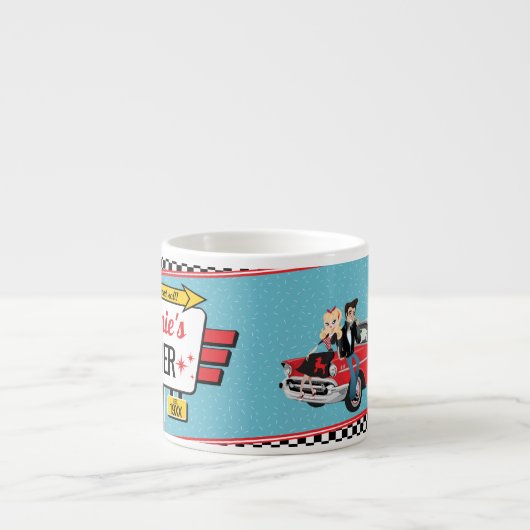 Diner Retro van 1950 - Diner Party Paper cup Espresso Kop (Voorkant)