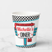 Diner Retro van 1950 - Diner Party Paper cup Papieren Bekers (Voorkant)