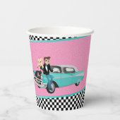 Diner Retro van 1950 - Diner Party Paper cup Papieren Bekers (Achterkant)