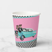 Diner Retro van 1950 - Diner Party Paper cup Papieren Bekers (Achterkant)