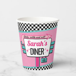 Diner Retro van 1950 - Diner Party Paper cup Papieren Bekers