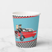 Diner Retro van 1950 - Diner Party Paper cup Papieren Bekers (Achterkant)