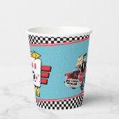 Diner Retro van 1950 - Diner Party Paper cup Papieren Bekers (Links)