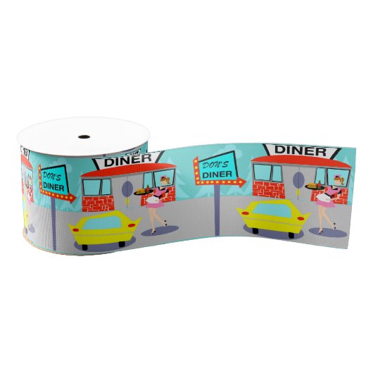 Diner Ribbon 1950 Grosgrain Lint (Spoel)