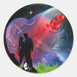 diner romance ronde sticker