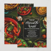 Diner rond de wereld Eet- en proeftocht door versc Kaart (Voorkant / Achterkant)