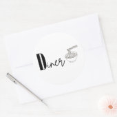 Diner Ronde Sticker (Envelop)