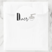 Diner Ronde Sticker (Tas)