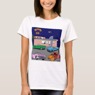 Diner Route 66 en Vintage Cars 1950 T-shirt