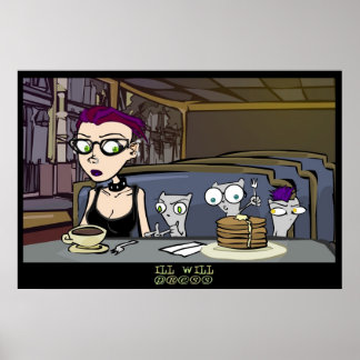Diner Scene: schuim het Poster van de eekhoorn
